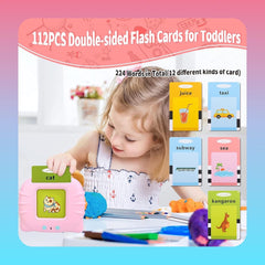 Talking Educational Flash Cards Toy for Toddlers | 112 Double-Sided Cards & 224 Sight Words | Interactive Learning.