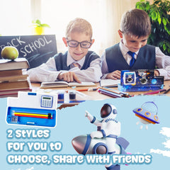 Multifunctional Pencil Box for Boys | Pencil Case with Built-in Calculator & Sharpener | Cool School Supplies.