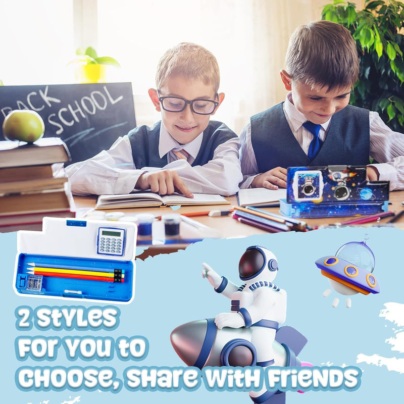 Multifunctional Pencil Box for Boys | Pencil Case with Built-in Calculator & Sharpener | Cool School Supplies.