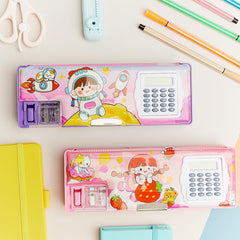 Multifunctional Pencil Box for Boys | Pencil Case with Built-in Calculator & Sharpener | Cool School Supplies.