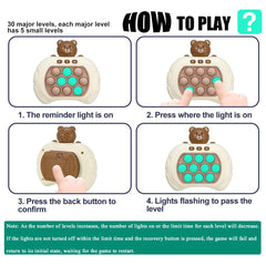 Quick Push Bubble Fidget Game (Any Shape) | Handheld Electronic Pop Game for Stress Relief | Speed Push Toy.