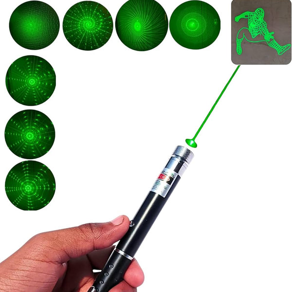 Green Laser Pointer Spiderman Toy | Multi-Pattern Beam Light Torch for Kids & Pets | Fun Play