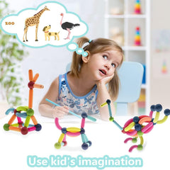 Magnetic Sticks & Balls Building Set | Educational Stacking & Construction Toy | STEM Magnet Blocks.