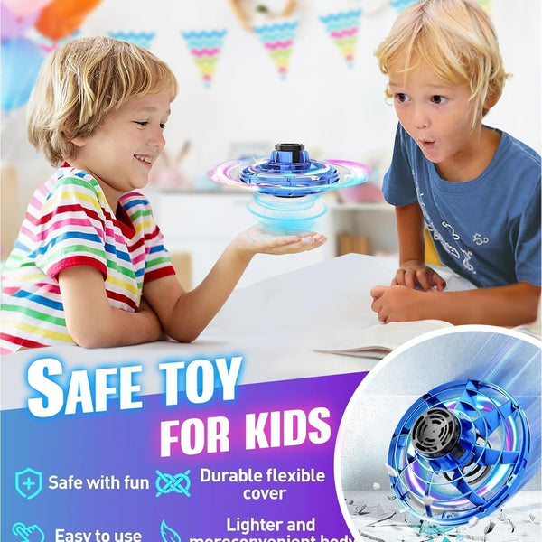 UFO Flying Spinner & Fingertip Gyro | Decompression Fidget Toy for Kids & Adults | Multicolor.