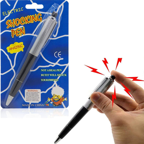 Electric Shock Prank Pen Toy | Funny Gag Gift & Practical Joke | Harmless Shocking Fun.