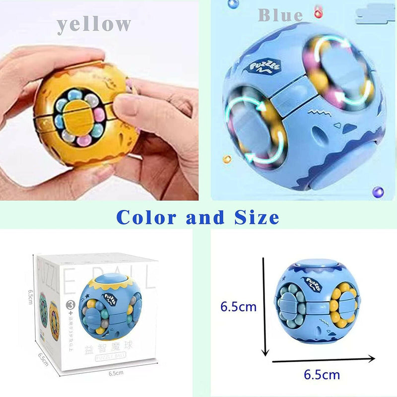 Infinity Cube Fidget Toy | Stress & Anxiety Relief Sensory Toy | Rotating Magic Bean Puzzle.