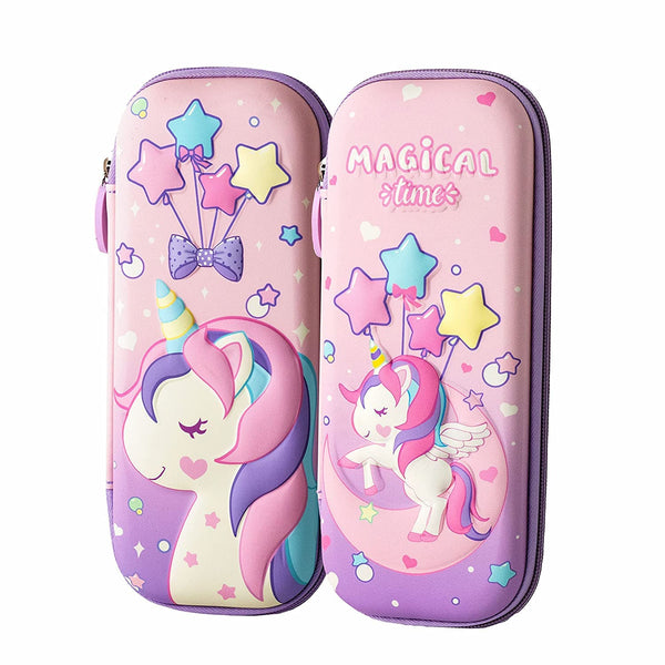 3D EVA Pencil Case for Girls | Large Capacity Stationery Box & Organizer | Multi Theme & Color.