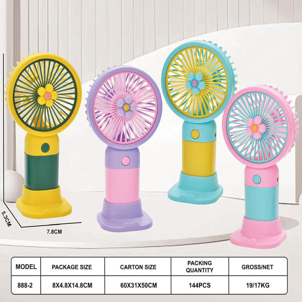 Portable Rechargeable Mini Hand Fan | Lightweight Handheld Fan with Low Noise | Indoor & Outdoor Use.