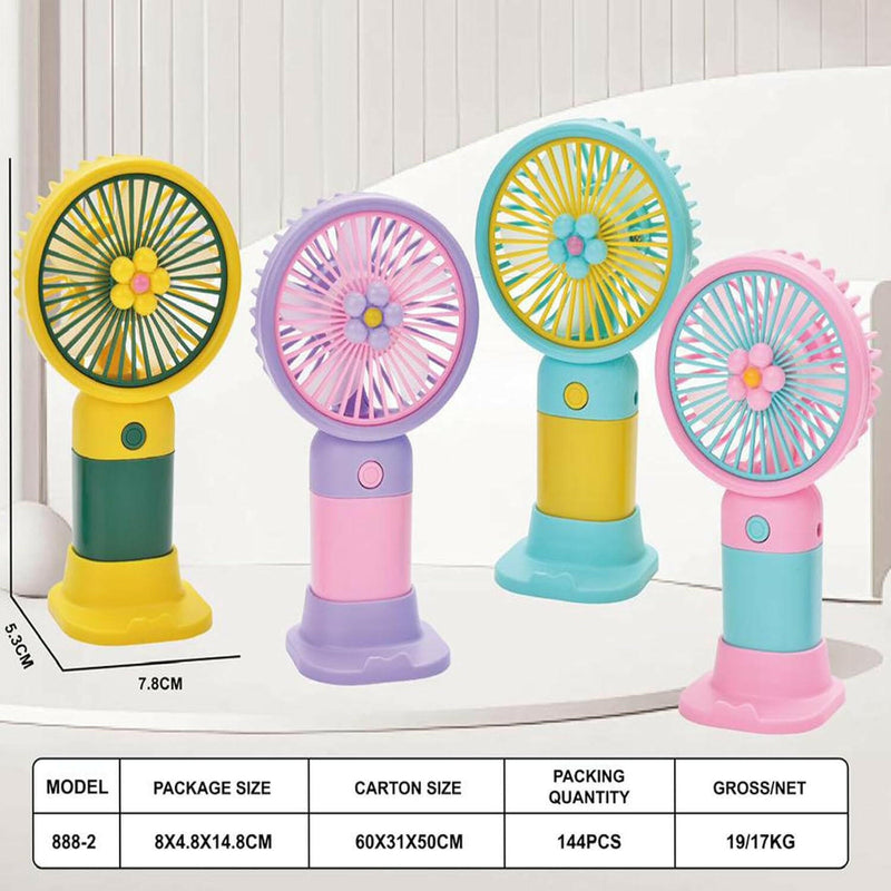 Portable Rechargeable Mini Hand Fan | Lightweight Handheld Fan with Low Noise | Indoor & Outdoor Use.
