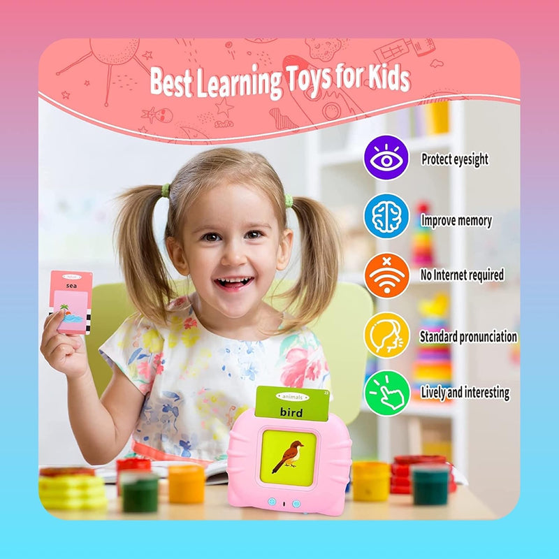 Talking Educational Flash Cards Toy for Toddlers | 112 Double-Sided Cards & 224 Sight Words | Interactive Learning.