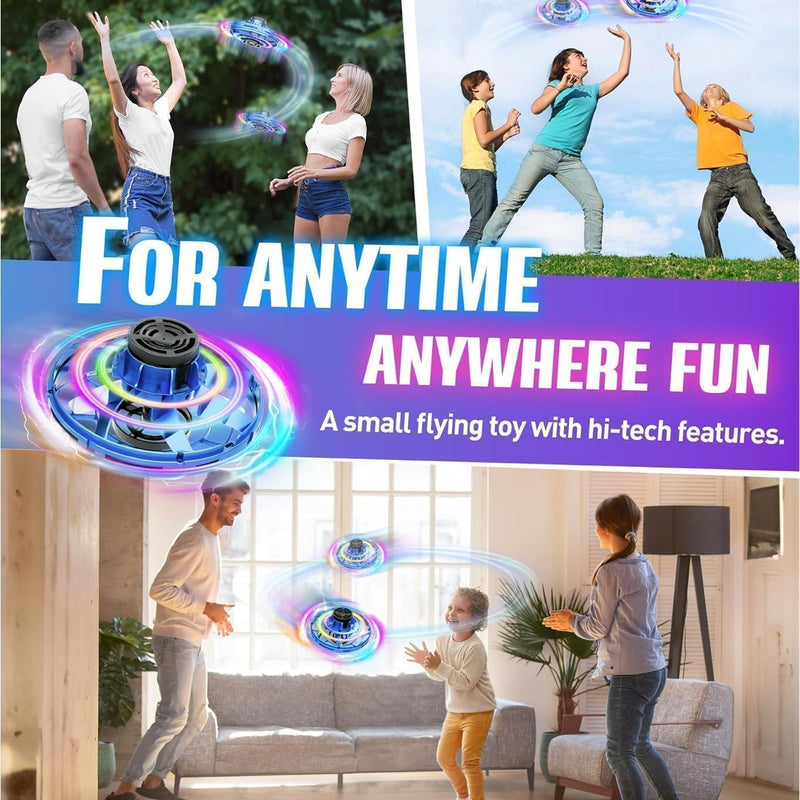 UFO Flying Spinner & Fingertip Gyro | Decompression Fidget Toy for Kids & Adults | Multicolor.