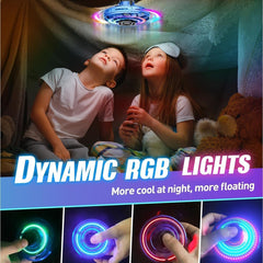 UFO Flying Spinner & Fingertip Gyro | Decompression Fidget Toy for Kids & Adults | Multicolor.