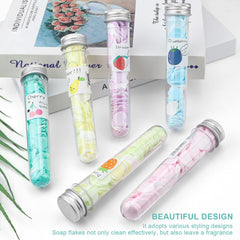 Flavored Paper Soap Sheets in Test Tubes (6-Pack) | Portable Hand Soap for Travel & Kids | On-the-Go Hygiene.