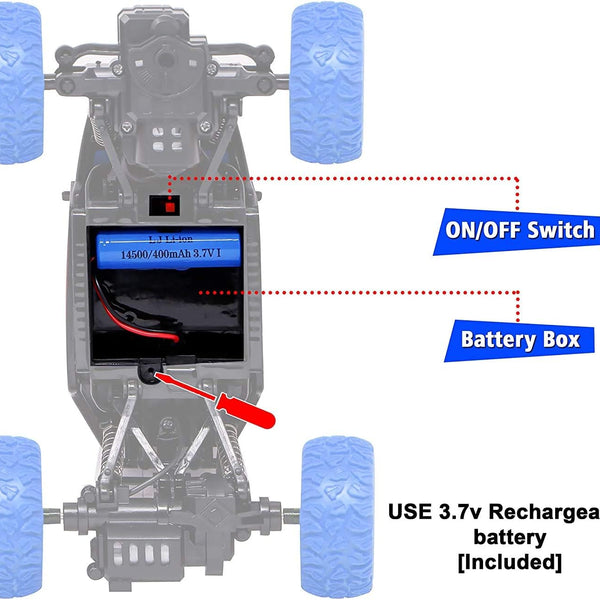 4WD Remote Control Rock Crawler RC Car | High-Speed Monster Racing Car | All-Terrain Vehicle.