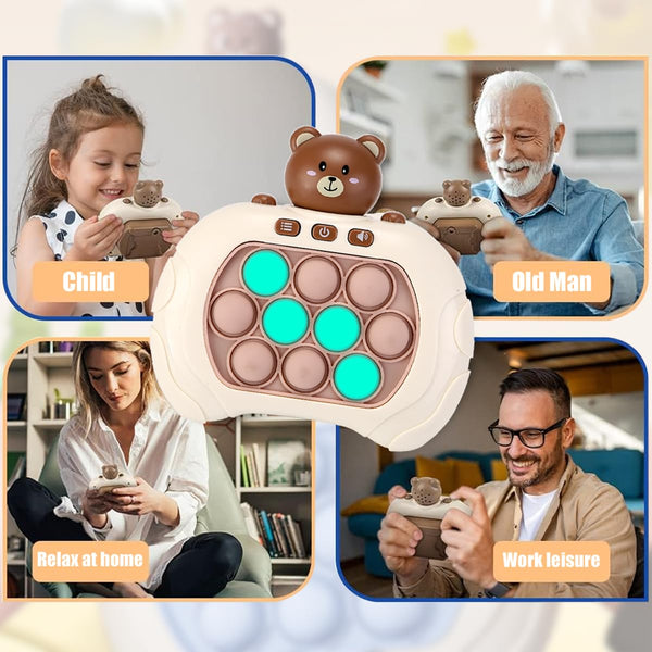 Quick Push Bubble Fidget Game (Any Shape) | Handheld Electronic Pop Game for Stress Relief | Speed Push Toy.