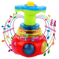 Musical Light-Up Spinning Top Toy | LED Flashing Laser & Music Gyro for Kids | Pack of 1.