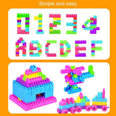 200+ Piece DIY Building Blocks Set with 24 Wheels | Educational Puzzle & Construction Toy for Kids.