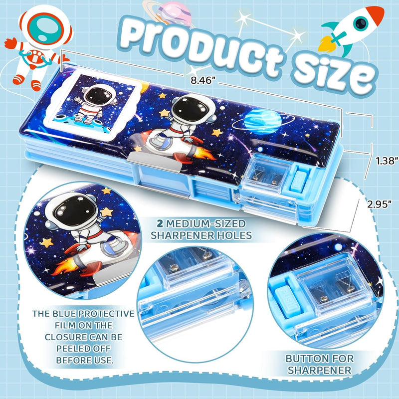 Multifunctional Pencil Box for Boys | Pencil Case with Built-in Calculator & Sharpener | Cool School Supplies.