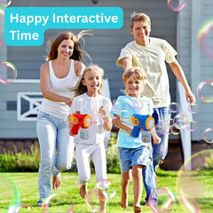 Automatic Bubble Gun Machine for Kids | Light-Up Bubble Blower with 100ml Solution | Outdoor Toy.