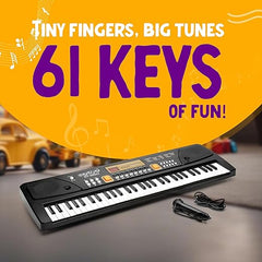 Kids Piano BF630 A1, Piano for Kids with Microphone Portable Electronic Keyboards for Beginners 61 Keys Kid Musical Toys Pianos for Girls Boys Ages 3-8 (61 Key Bigfun Piano for Kids)
