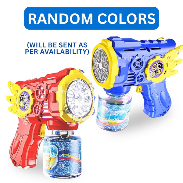 Automatic Bubble Gun Machine for Kids | Light-Up Bubble Blower with 100ml Solution | Outdoor Toy.