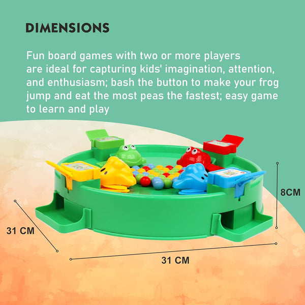 Hungry Frog Eat Beans Board Game | Fast-Paced 4-Player Family Game for Kids | Multiplayer Fun.