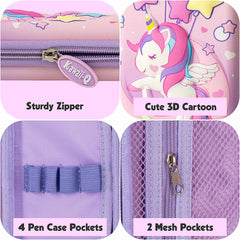 3D EVA Pencil Case for Girls | Large Capacity Stationery Box & Organizer | Multi Theme & Color.