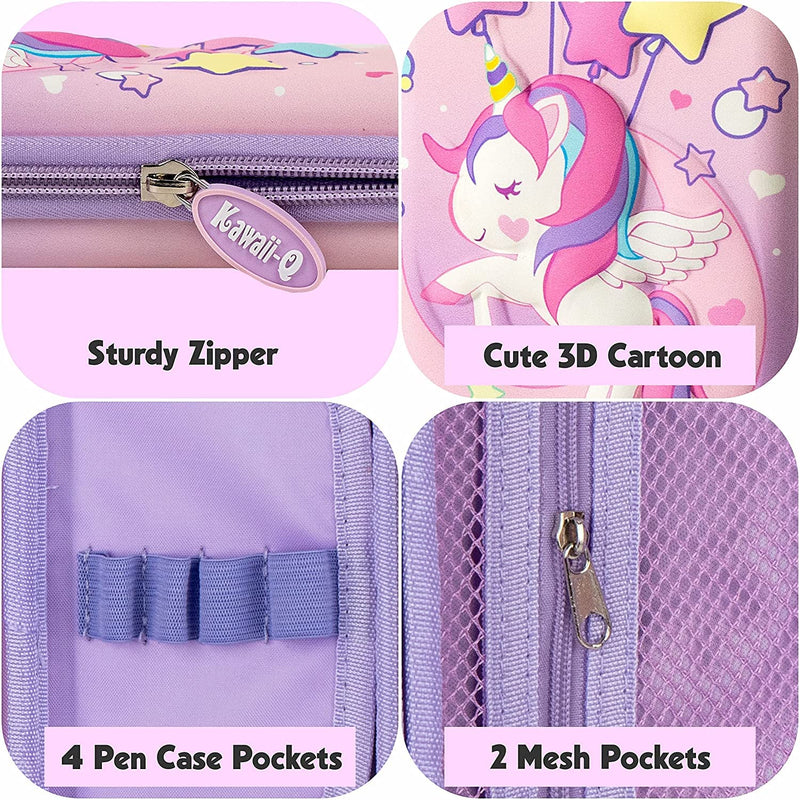 3D EVA Pencil Case for Girls | Large Capacity Stationery Box & Organizer | Multi Theme & Color.