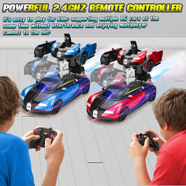 Transforming RC Robot Car with Gesture Sensing | 1:14 Scale Deformation Vehicle with 360° Drifting | Blue.