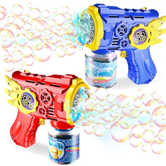 Automatic Bubble Gun Machine for Kids | Light-Up Bubble Blower with 100ml Solution | Outdoor Toy.