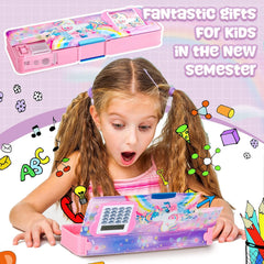 Multifunctional Pencil Box for Boys | Pencil Case with Built-in Calculator & Sharpener | Cool School Supplies.