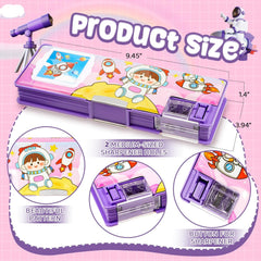 Multifunctional Pencil Box for Boys | Pencil Case with Built-in Calculator & Sharpener | Cool School Supplies.