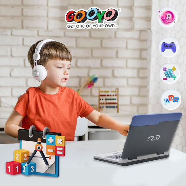 Kids Educational Laptop with 30 Fun Activities | Plug & Play Notebook Computer Toy with Mouse | Grey.