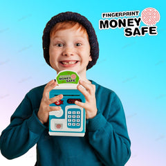 Electronic Piggy Bank ATM Machine for Kids | Digital Money Saving Box with Password Code Lock | Pink.