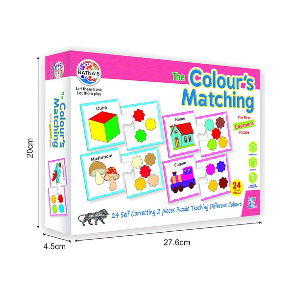 Color Matching Educational Jigsaw Puzzle for Kids | Early Learning Shape & Color Recognition Game.