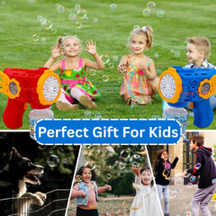 Automatic Bubble Gun Machine for Kids | Light-Up Bubble Blower with 100ml Solution | Outdoor Toy.