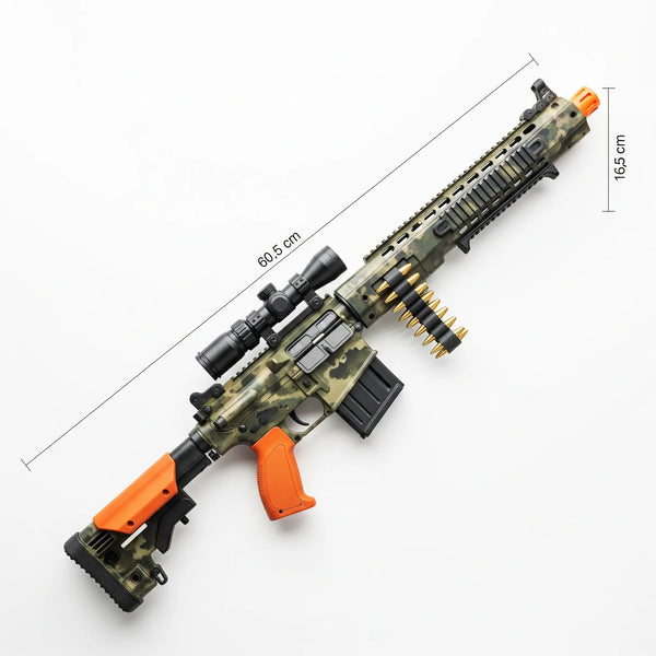 Zone Light & Sound Machine Gun Toy | Kids' Battle Play Blaster with Darts.
