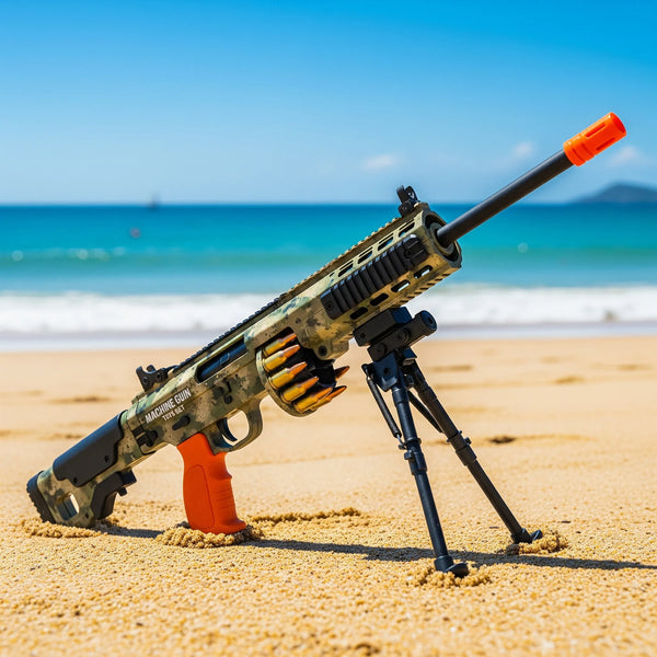 Zone Light & Sound Machine Gun Toy | Kids' Battle Play Blaster with Darts.