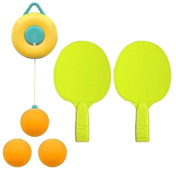 Hanging Table Tennis Trainer with Fun Shapes - Easy Indoor Assembly (Colors & Designs May Vary)