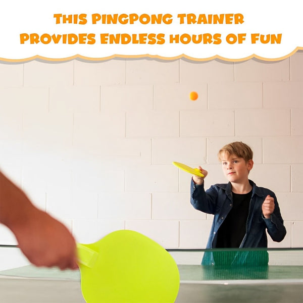 Hanging Table Tennis Trainer with Fun Shapes - Easy Indoor Assembly (Colors & Designs May Vary)