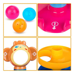 5-Layer Ball Drop & Roll Swirling Tower | Educational Stacking Toy for Toddlers with 3 Activity Balls.