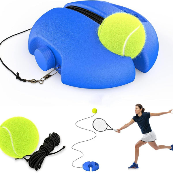 Solo Tennis Trainer Rebound Ball Set | Self-Practice Tennis & Cricket Trainer with String & Base.