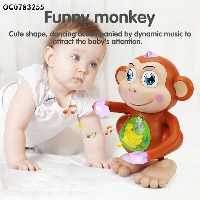 Lightning Hero Dancing Monkey Vehicle Toy for Kids|Boys|Girls with Light & Music