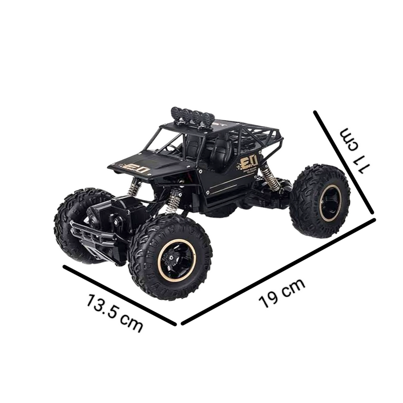 Metal Alloy Rock Crawler RC Car | 1:16 Scale Monster Truck Toy for Kids 5+ | Multicolor.