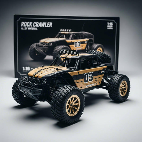 Metal Alloy Rock Crawler RC Car | 1:16 Scale Monster Truck Toy for Kids 5+ | Multicolor.