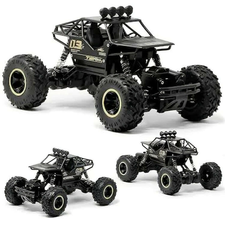 Metal Alloy Rock Crawler RC Car | 1:16 Scale Monster Truck Toy for Kids 5+ | Multicolor.