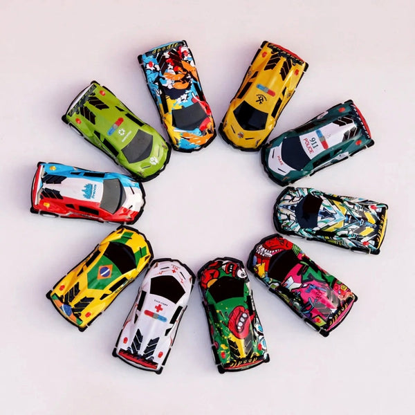 Yes! Motors Die-Cast Supercar Set (10-Pack) | Metal Pull-Back Function Cars | Ages 3+.