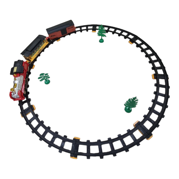 Classic Musical Toy Train Track Set for Kids | Vintage Design with Real Train Sounds & Lights.