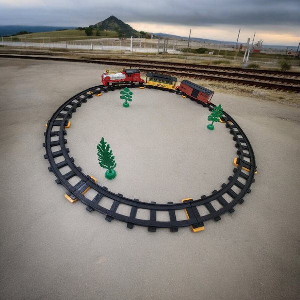 Classic Musical Toy Train Track Set for Kids | Vintage Design with Real Train Sounds & Lights.