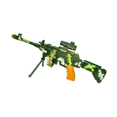 Zone Light & Sound Machine Gun Toy | Kids' Battle Play Blaster with Darts.